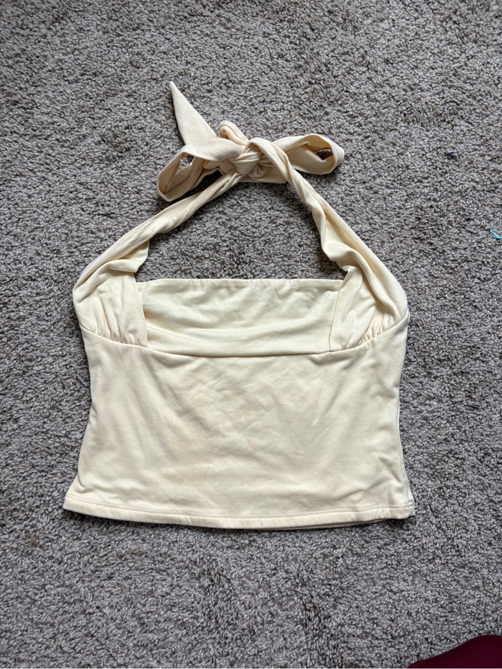 Women’s Cream Halter Neck Tank Top